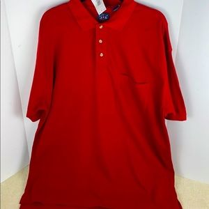 Eagle Man Red Pullover Short Sleeve Shirt Size XL